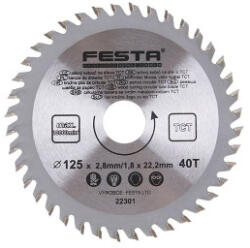 Festa / Westberg Körfűrésztárcsa 125x2, 8x22, 2mm Z40 keményfém fogazattal (87-22301)