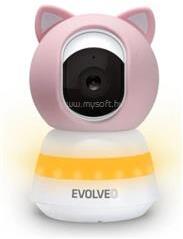 EVOLVEO Baby Monitor LUX- Intelligens 360 -os videós bébiőr (rózsaszín) (BMOCAM-LUX-P) (BMOCAM-LUX-P)
