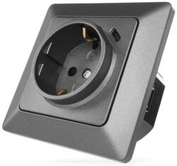 EMOS A6000.7 Aljzat USB-A+USB-C, antracit