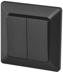 EMOS A6100.8 váltókapcsoló, dupla, 250 V~/10 AX, IP20, antracit