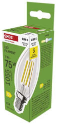 EMOS ZF3D53 75 W / 1055 lm / természetes fehér LED izzó Filament gyertya / E14 / 7 W