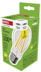 EMOS ZF5D63 100 W / 1521 lm / Természetes fehér LED izzó Filament A60 / E27 / 10, 5 W