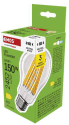 EMOS ZF5D83 150 W / 2452 lm / Természetes fehér LED izzó Filament A70 / E27 / 18 W