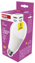 EMOS ZQ5E83 150 W / 2452 lm / Természetes fehér LED izzó Classic A80 / E27 / 20 W