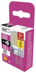 EMOS ZQ9545.2 40 W / 470 lm / természetes fehér LED izzó Classic JC / G9 / 4 W (2 darabos kiszerelésben rendelhető, az ár darabonként értendő)