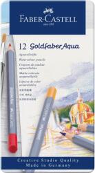 Faber-Castell Aquarelle Faber-Castell színes ceruzák, 12 színben, goldfaber fémdobozban (FC114612)