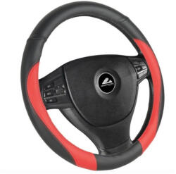 AUTOMAX Kormányvédő 37-39 cm fekete/piros műbőr (9331) - olaj