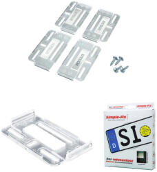 AUTOMAX Simple-Fix 583526 UTSCH Keret nélküli prémium rendszámtábla tartó pár, átlátszó (583526)