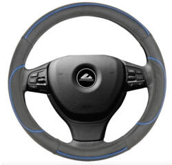 AUTOMAX Kormányvédő 37-39 cm fekete kék csíkkal műbőr (9508) - olaj