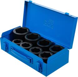 BGS technic Ütvecsavarozó dugókulcs készlet, 1", 27-50mm, hatszögletű, 8db (BGS-5245)