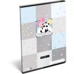 Lizzy Card Pandacorn: Panda mintás vonalas füzet, A4 (17619) - aqua