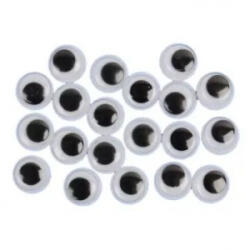 PLUS LINE Fekete mozgó szemek, 8 mm - 24 db-os csomag (K171794) - aqua