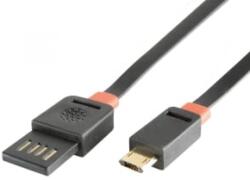 USE Home töltőkábel, 2 oldalú, fordítható, USB-A dugó, microUSB-B dugó, 3m, 2, 1A, adatkábel (USBF 3)