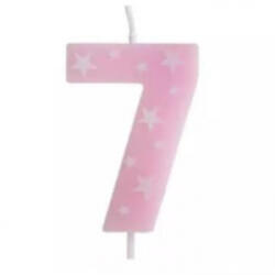 QX Színes születésnapi számgyertya, 6 cm - 7 (497395) (497395)