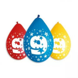 Godan Színes, születésnapi számos lógó lufi csomag, 30 cm - 9 (GS110/9W) - aqua