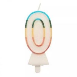 Godan Színes számgyertya csillámmal, 8, 5 cm - 0 (SW-CBB0) (SW-CBB0)