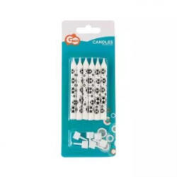 Godan Focilabda mintás gyertyák - 6 db (PF-SUPN) - aqua