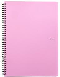 KARTON P+P Caiet spirală cu riglă PASTELINI A/4 60 pagini roz 8-067 (8-067)