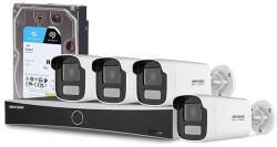 HikVision Sistem supraveghere IP exterior complet HikVision KIT-HIK-C4EXT4MP-HL30M-POE, 4 camere, 2 MP, 4 mm, lumina alba 50 m, PoE, HDD 1TB (KIT-HIK-C4EXT2MP-CV50M-POE)