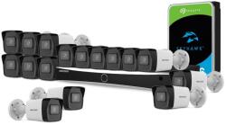 HikVision Sistem supraveghere IP exterior complet HikVision KIT-HIK-C16EXT4MP-30M-A-POE, 8 camere, 4 MP, 2.8 mm, IR 30 m, PoE, HDD 6TB (KIT-HIK-C16EXT4MP-30M-A-POE)