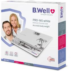 B.Well Cantar electronic, culoare alb, PRO-165, B. Well Cantar baie