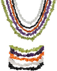  Nugget Szett Ametiszttel és Karneollal ( Nyaklánc+Karkötő ), PCY11020