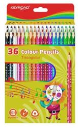 Keyroad Creioane colorate din lemn KEYROAD, 36 buc. , amestec de culori