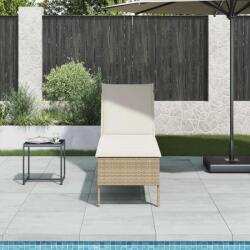 vidaXL bézs polyrattan napozóágy párnával 55x200x44 cm (4104104)