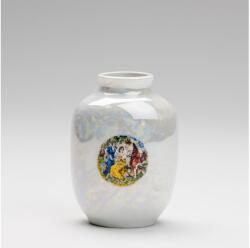 Výrobce po 1 ks Porcelán váza 12, 5x9 cm gyöngyház fehér imák KK02555B (KK02555B)