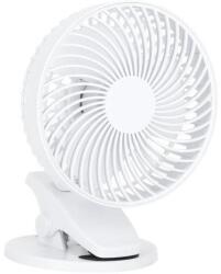 Kobi Újratölthető asztali ventilátor klipsszel VIENTO 6W/5V 2000 mAh fehér 003686 (KB0504)