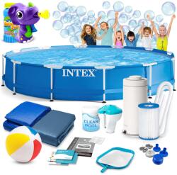 Intex Kerti medence kerettel 366 x 76 cm 16 az 1-ben INTEX 28212 + ingyenes buborékgép (28212-M)