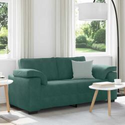 vidaXL sötétzöld bársony loveseat kanapé 140 cm (4105269)