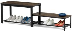 Autronic Set de 2 suporturi pentru pantofi, lemn vechi, maro închis Pantofar