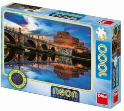 Dino Puzzle Castelul Îngerului cu Dinozauri, 1000 de piese, neon (541290) Puzzle