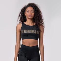 NEBBIA Gold Mesh Mini Top edzőmelltartó S fekete