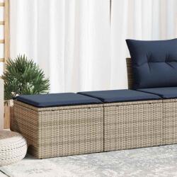 vidaXL 2 részes szürke polyrattan akácfa kerti ülőgarnitúra párnákkal (3328664)