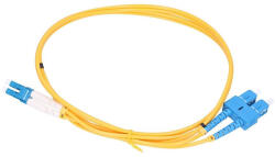 Extralink LC/UPC-SC/UPC, Patchcord, Egy módusú, duplex, G652D, 3mm, 5m