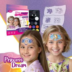 TYTOO Princess Dream Arcfesték szett - 6 db sablonnal (TY50566) - hasznos-holmik