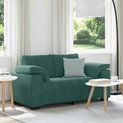 vidaXL sötétzöld bársony loveseat kanapé 120 cm (4105259)