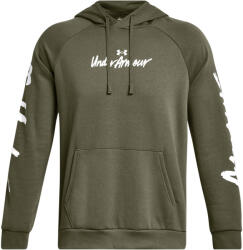 Under Armour Rival Fleece Graphic HD férfi pulóver XS zöld