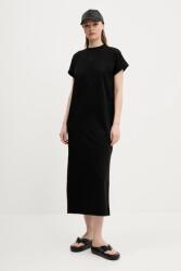 HUGO Blue pamut ruha fekete, maxi, oversize, 50540389 - fekete S