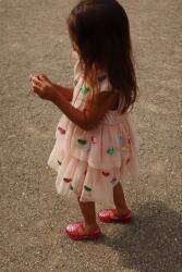 Konges Sløjd ruha YVONNE FAIRY DRESS narancssárga, mini, harang alakú, KS103058 - narancssárga 86