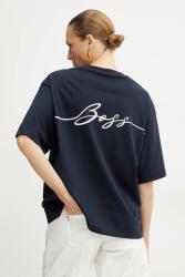 BOSS Orange pamut póló női, sötétkék, 50540441 - sötétkék XS