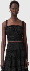 AllSaints felső TALIA fekete, sima, W070PC - fekete 36