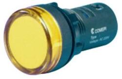 Comepi ECX LED jelzőlámpa, sárga, fi22mm, 220VAC (ECX2053-220L) (ECX2053-220L)