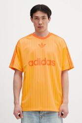 adidas Originals t-shirt Adicolor Poly T narancssárga, mintás, JP1027 - narancssárga XL