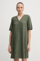Benetton vászon ruha zöld, mini, oversize, 4AGHDV0B0 - zöld XS