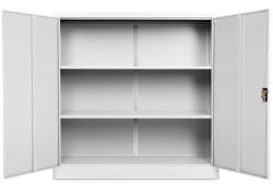 Rauman Közepes univerzális fémszekrény 120 x 40 x 120 cm, hengerzár, szürke - ral 7035