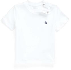 Ralph Lauren baba pamut póló fehér, sima, 320832904033 - fehér 75-79