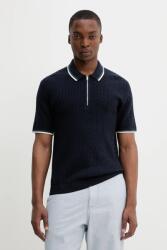 Abercrombie & Fitch poló sötétkék, sima, KI120-5086 - sötétkék XXL